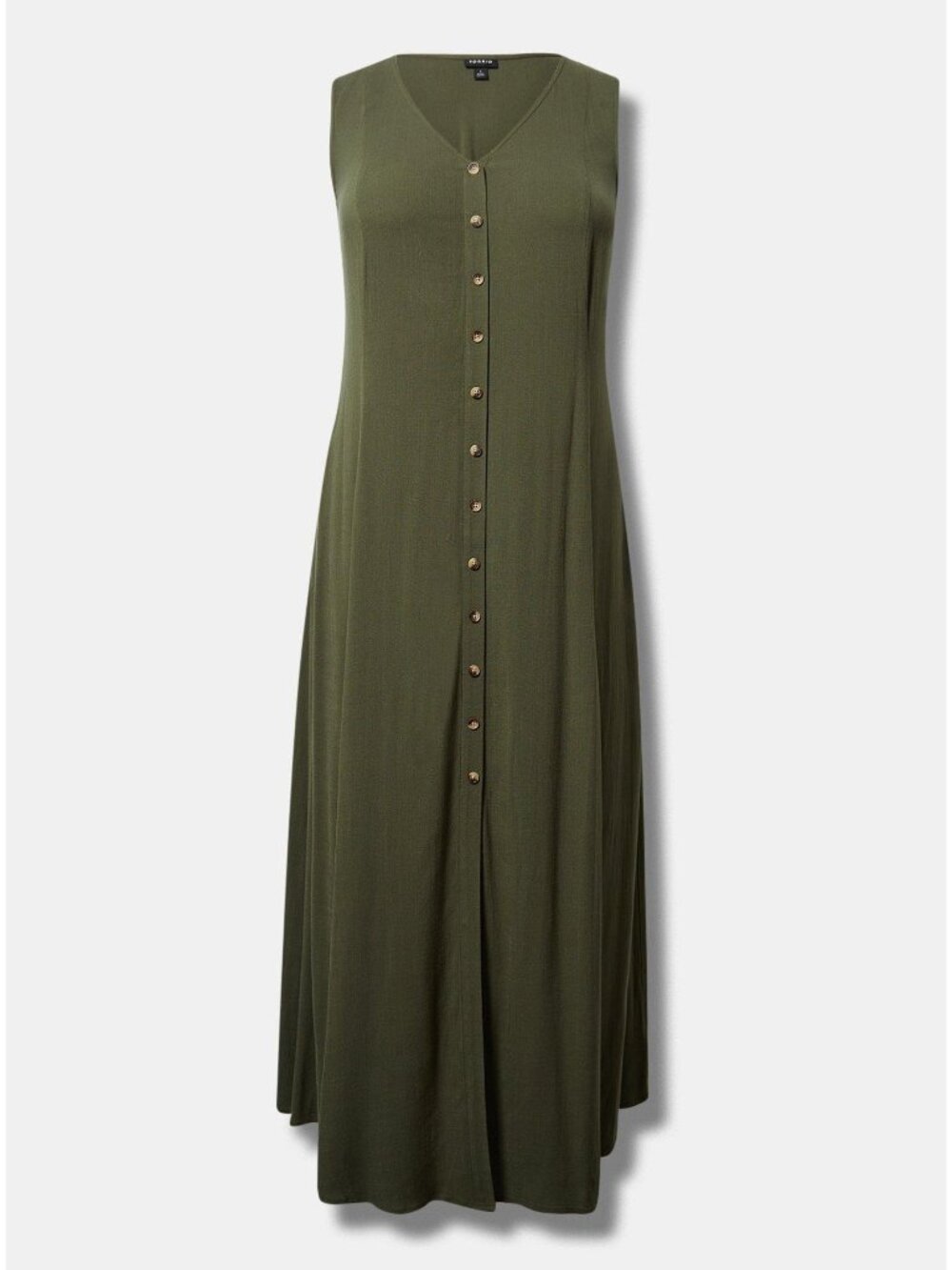 Torrid Olive Lace-Up Back Maxi Dress